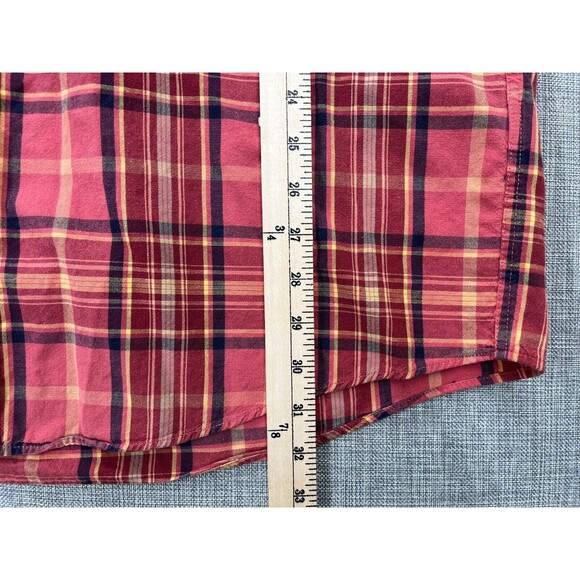 Vintage Eddie Bauer Button Down Men's Large Plaid Pocket 100% Cotton - Picture 6 of 16